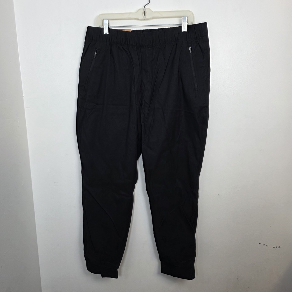Eddie Bauer Black Fleece Lined Rainier Outdoor Athleisure Hiking Joggers Size 14 - Picture 2 of 8